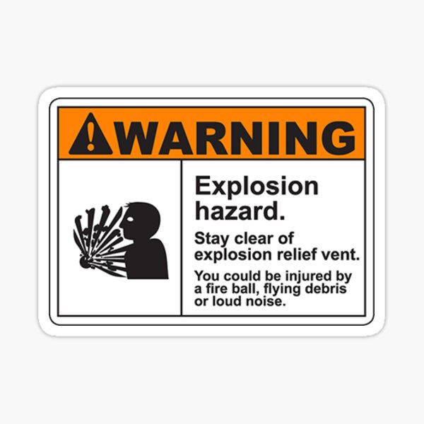 Aufkleber Explosionsgefahr Gefahr Explosives 