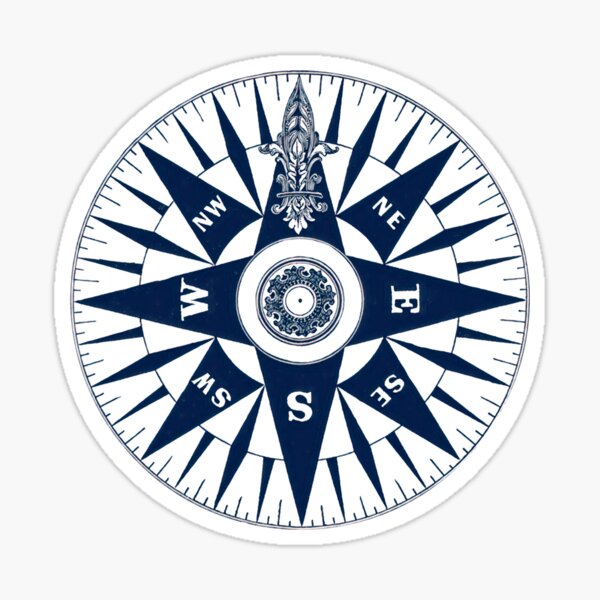 Nautical Sailing ADV Travel 4111-0619 Sticker Compass Vinyl Decal 