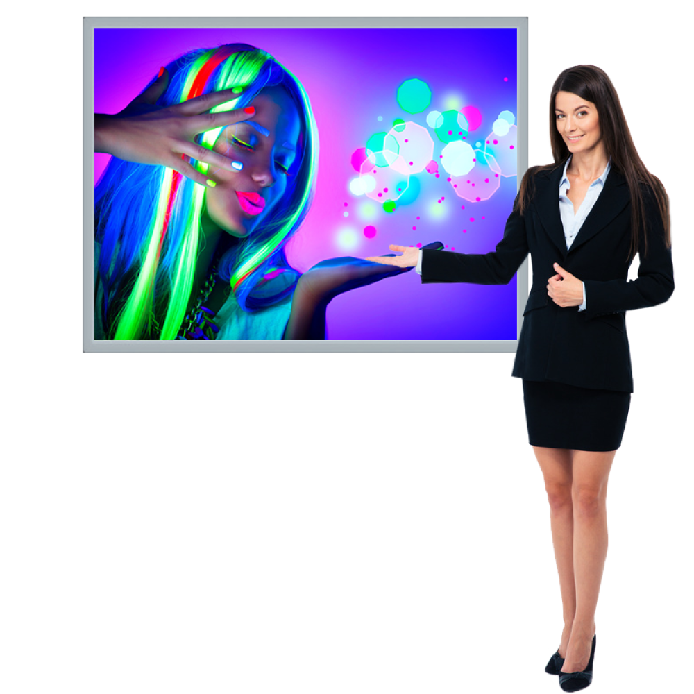 LED A2 Snap Frame Light Box Menu Box Wall Mounted Black 635 X 465mm 25"x18"X1" 