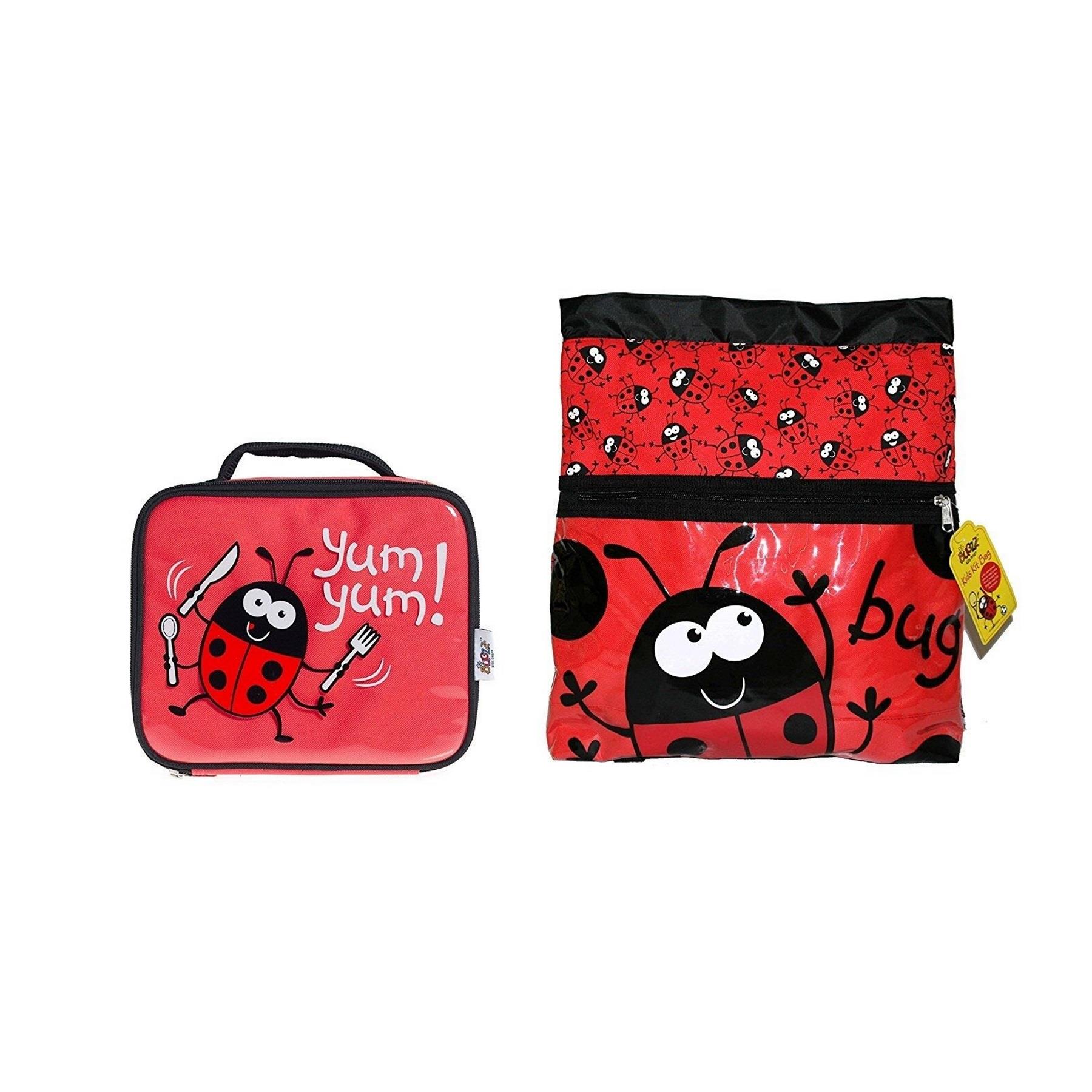 Promo Bugzz Swimming PE Kit Bag Lunch Bag and Drinks Bottle Nursery School Set 