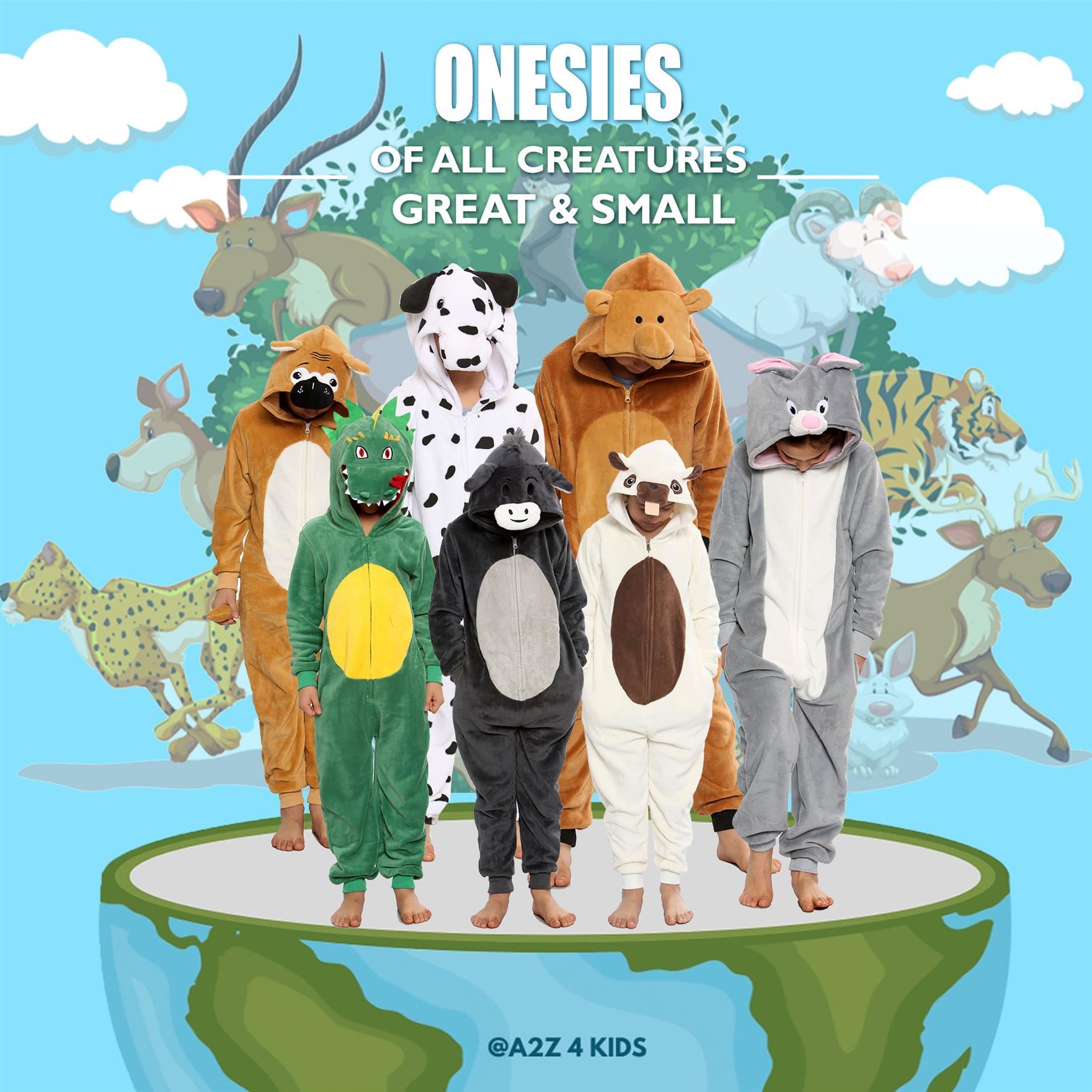 Kinder Mädchen A2Z Einteiler one piece Einhorn Soft Lila Galaxy Kigurumis Kostüm 