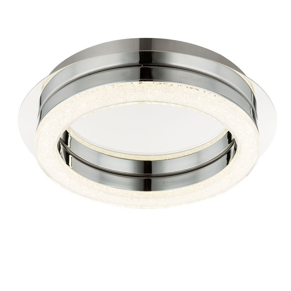 Deckenleuchte SX8783-04A  Deckenlampe Chrom Kristall 28x28x8,5cm 