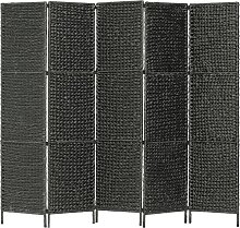 vidaXL Raumteiler 6-tlg Braun Trennwand Paravent Sichtschutz Spanische Wand 