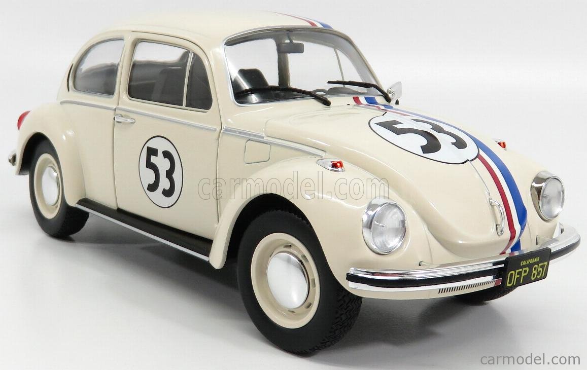 Volkswagen Beetle Racer 53 White S18000505 SOLIDO opening doors 1/18 herbie 