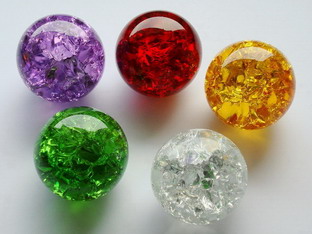 Glaskugel Effekt Kugel Vollglas Splittereffekt Farben 