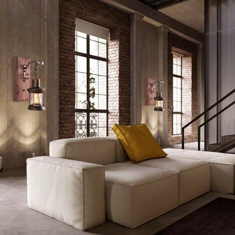 Wandleuchte Diele E27 Küche Kunststoff Acryl Metall Retro 