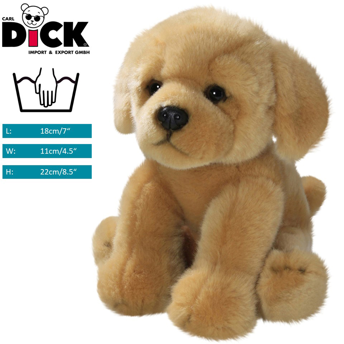 Plüsch Kuscheltier Hund L. ca. 32 cm Stofftier Golden Retriever 