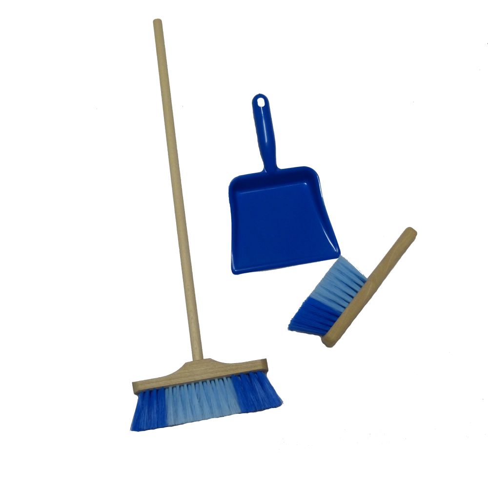9x Kinder Reinigung Fegen Spielset Mop Besen Rasierpinsel Kehrblech Spielzeug 