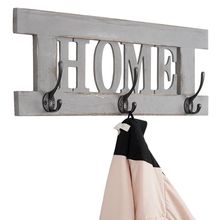 Shabby-Chic dunkelgrau 2er Wandgarderoben Set MCW-C60 Zuhause+Familie 