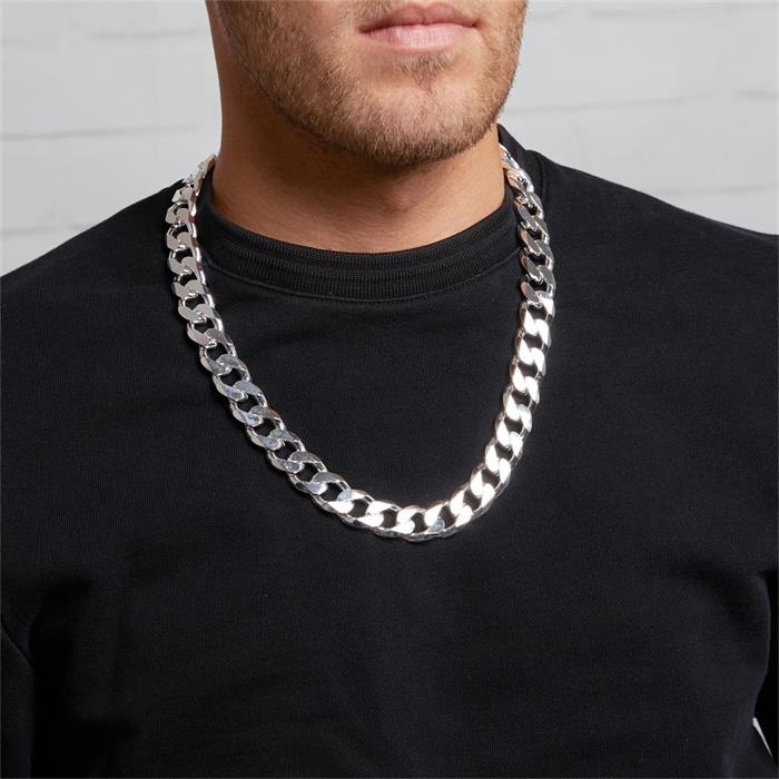 12 mm Ankerkette rosé vergoldet Halskette Königskette Herren Panzerkette 