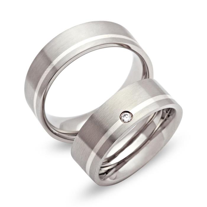 2 x Edelstahl Ring Freundschaftsring Ehering Trauring Gravur kostenlos   20170 