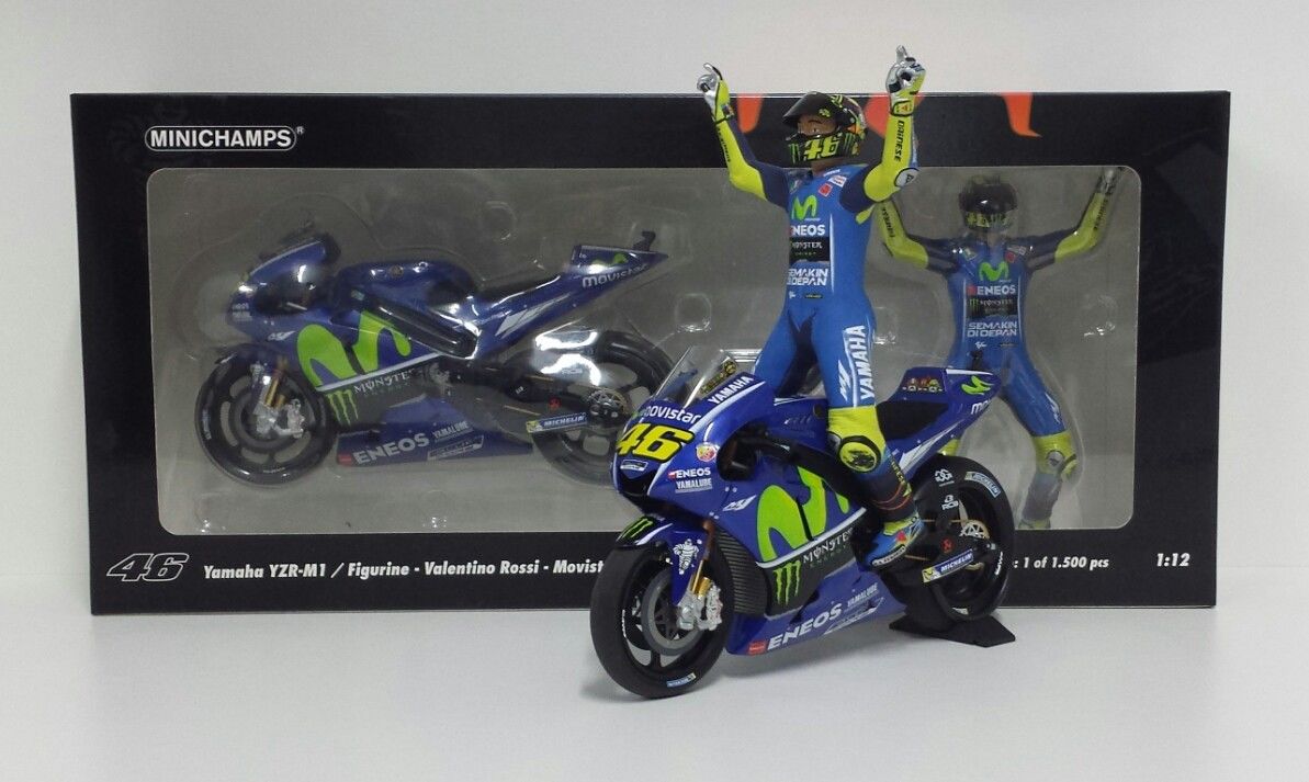 Yamaha YZR-M1 with Figure Valentino Rossi - Winner Assen Moto GP 2017 