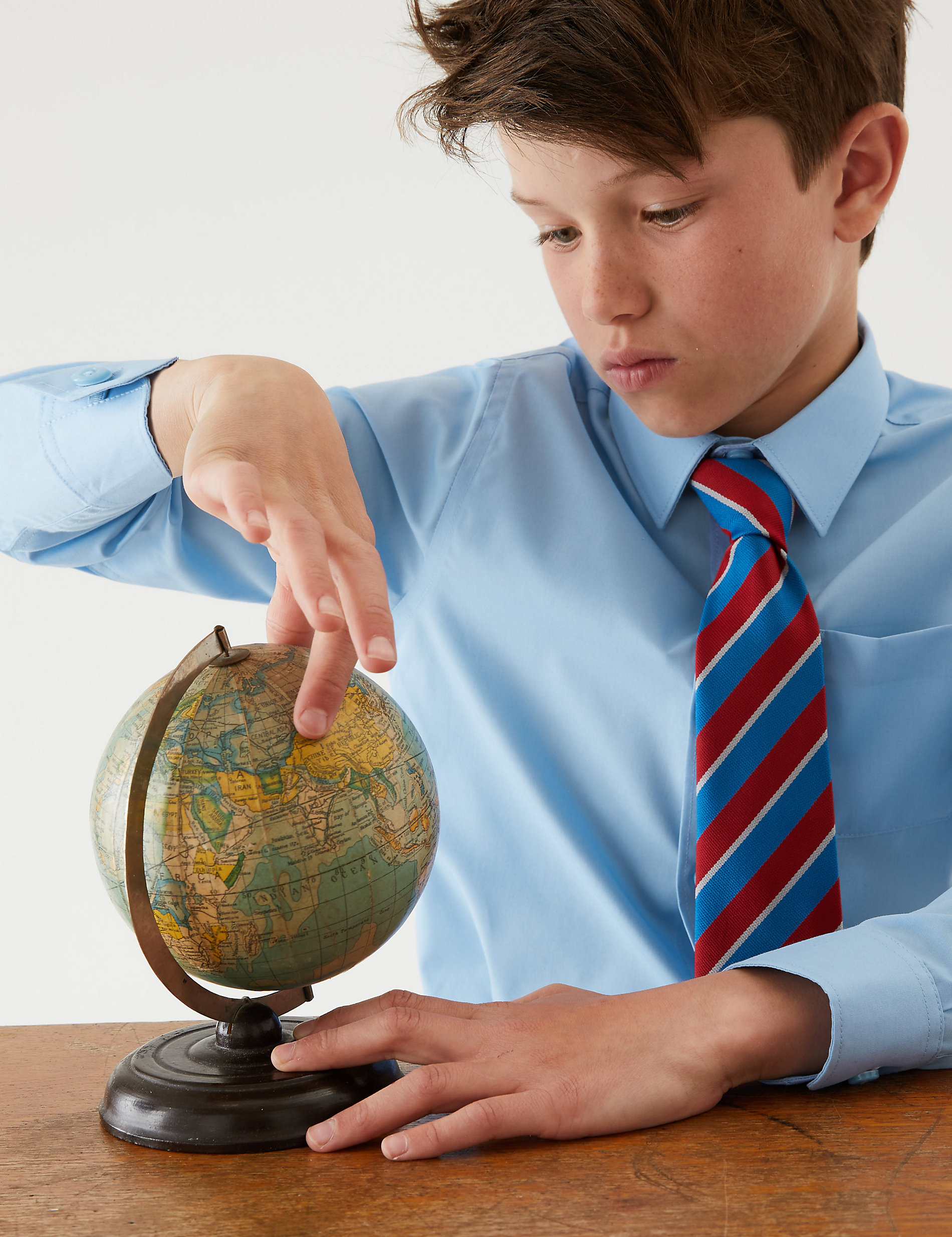 2 Pack Boys School Shirt Top White Blue Uniform Short Sleeve Shirts Size 3-18yrs 