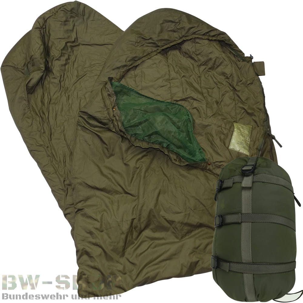 ORIGINAL BUNDESWEHR MUMIEN SCHLAFSACK mit Pack Sack 