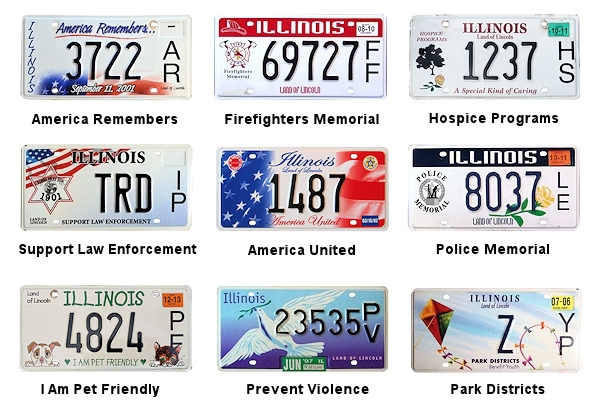 Illinois License Plate 