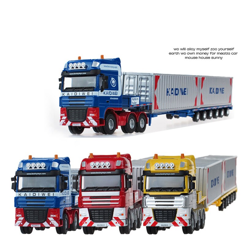 1/50 Mini Container Truck Model KAIDIWEI Transport Car Miniature Freight Toy 