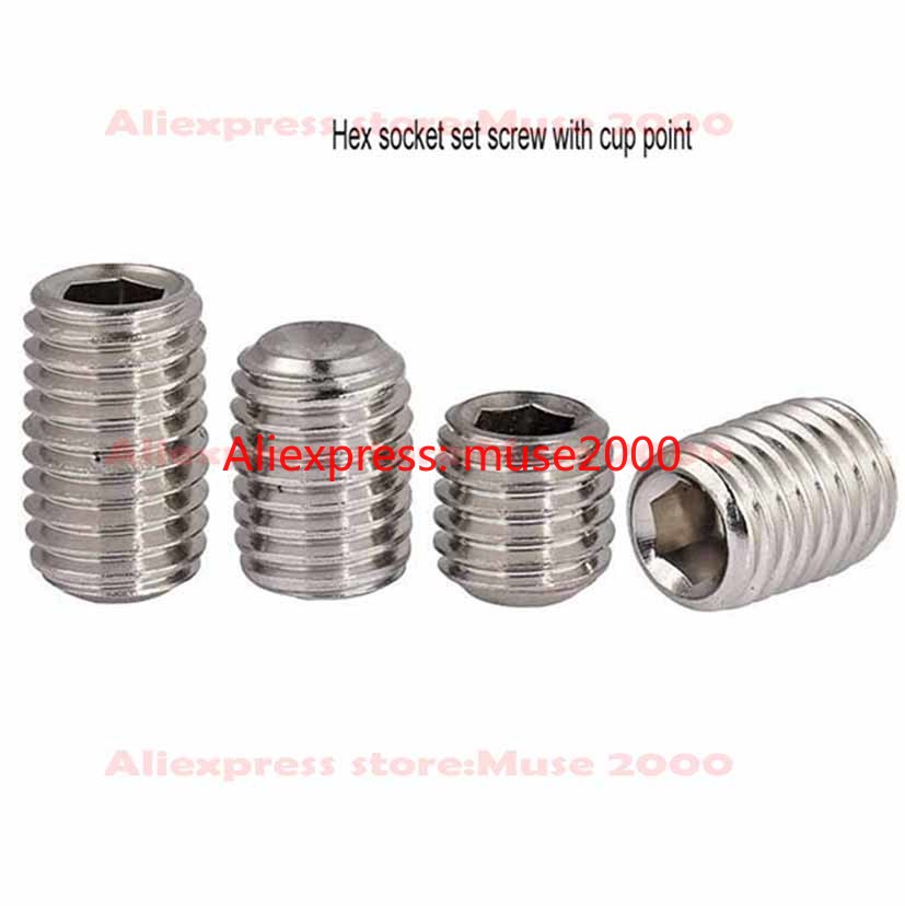 Set Screw Hex Socket Set Screw Plain Cup Point Grub Bolts Brass M3 M4 M6 M8 M10 