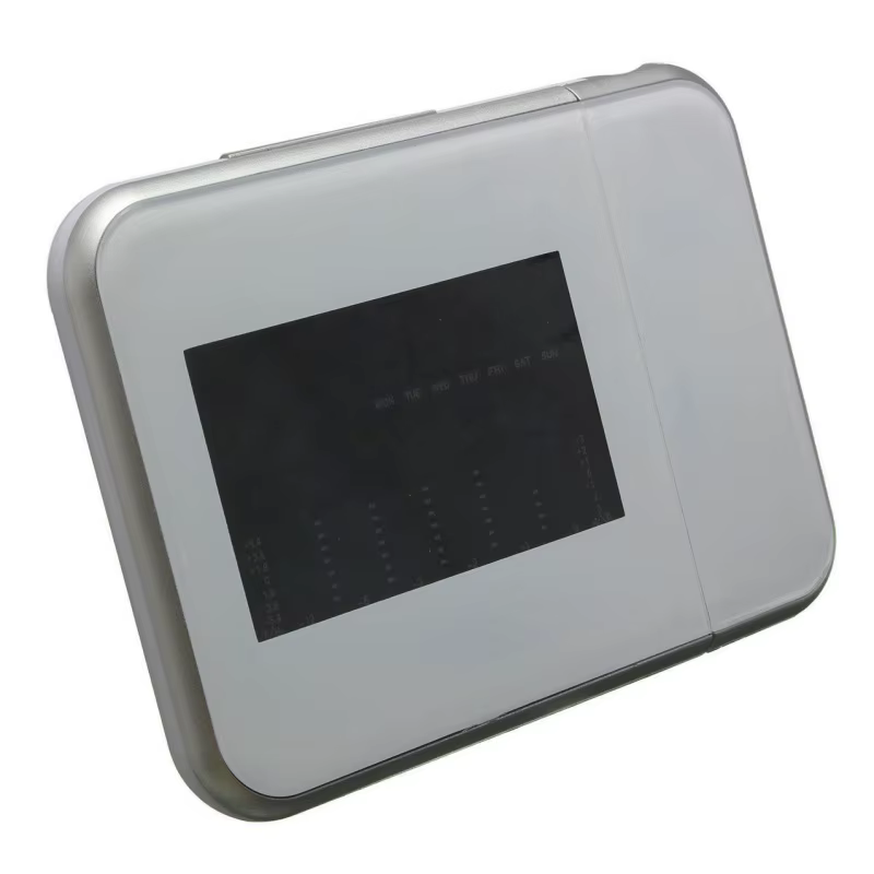 3.7" Digitale LCD Timer Projektor LED Wecker Wetter Temperatur Wecker Weiss F2S1 