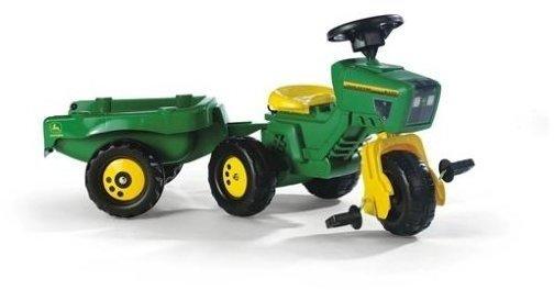 Rolly Toys rollyTrac JohnDeere Dreirad mit Tailer Anhänger u.Soundlenkrad 052769 