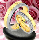 8mm Breit JE51-13 2 Trauringe Eheringe Partnerringe mit Stein GRAVUR GRATIS 