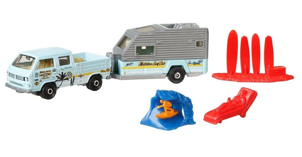 MATCHBOX 2020 HITCH & HAUL VW T3 MBX WAVE RIDER NEU & OVP 
