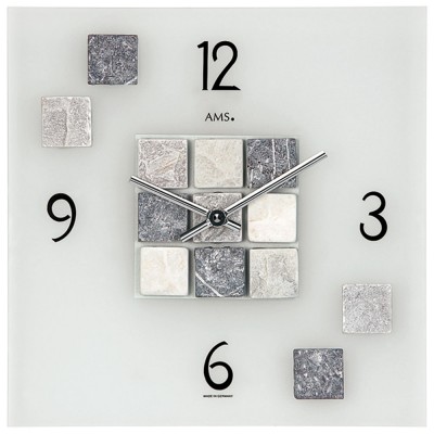 AMS 7013/1 Wanduhr Pendeluhr Quarz Holzgehäuse nussbaumfarben Regulateur 