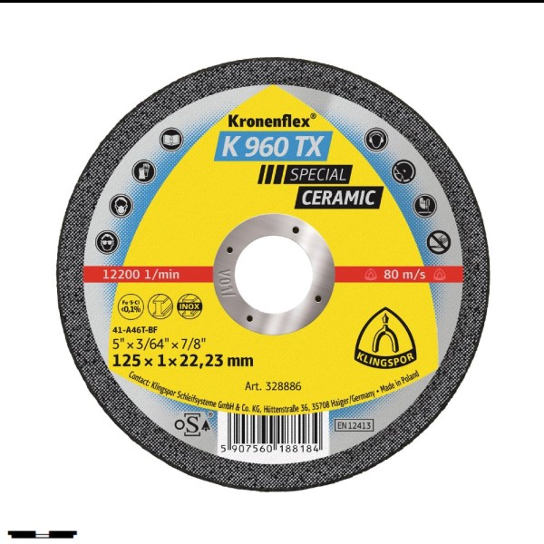 Klingspor Kronenflex Z 960 TX Special Trennscheibe 115-125 x 1 x 22,2mm gerade 