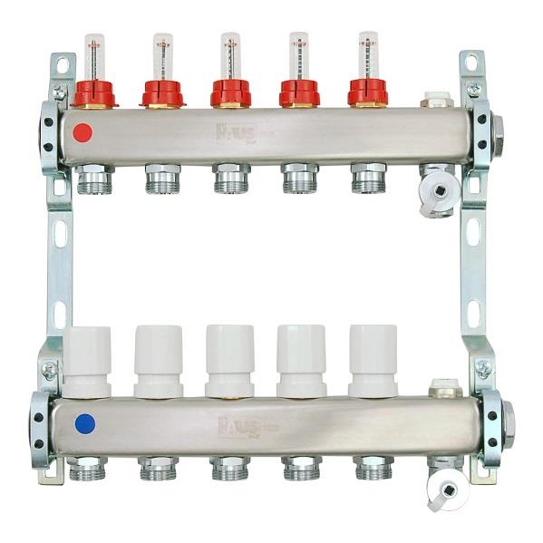 Edelstahl Heizkreisverteiler Fußbodenheizung vertikal auslaufsicher horizontal 