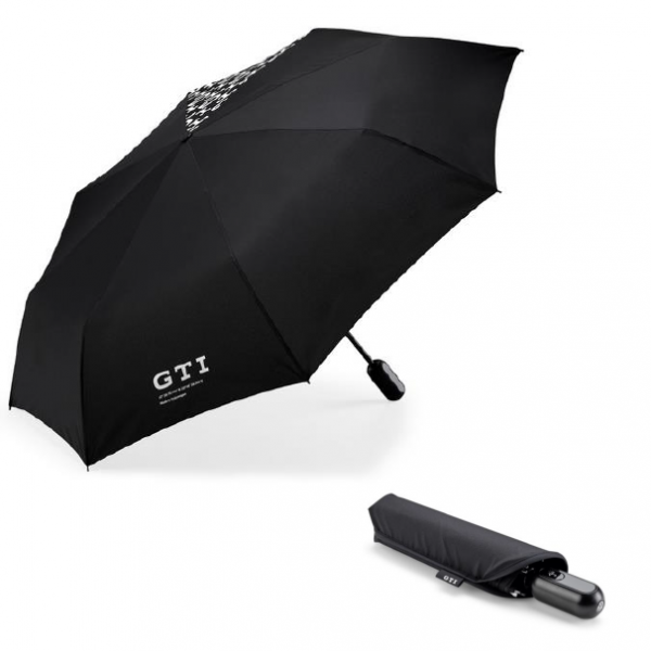 GTI Taschenschirm Original VW GTI Regenschirm Schwarz/Rot Automatik 5G1087602 