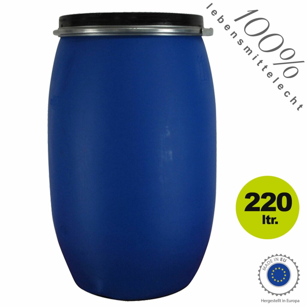 Regentonne Kunststofffass blau 120 l 