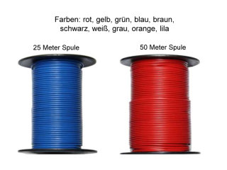 100 Meter Litze Rot 0,14mm² Kupferschaltlitze LIY Kabel auf Spule 