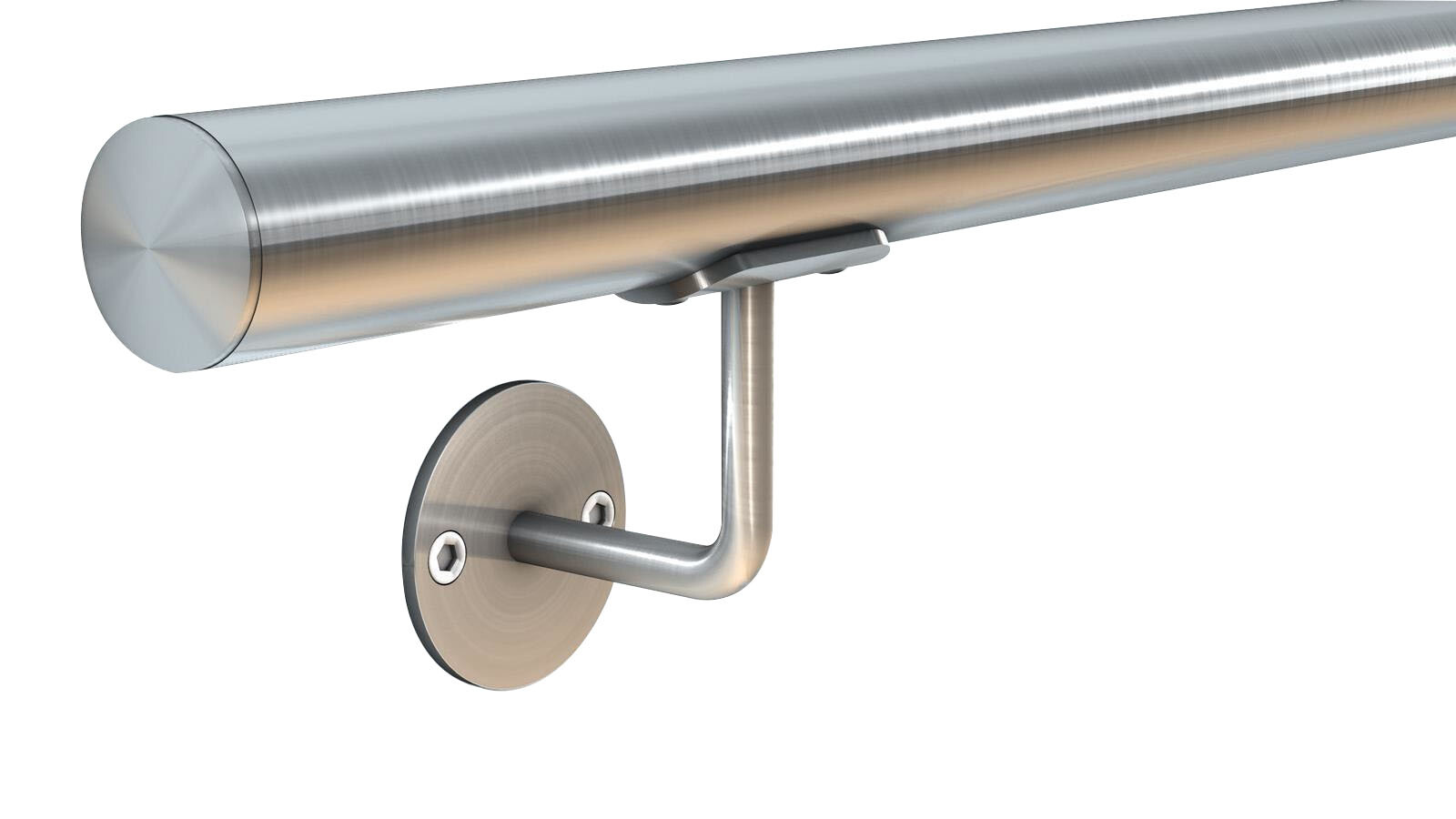 Handlauf Set für Treppen im Innen und Außenbereich Edelstahl ca.155 cm 