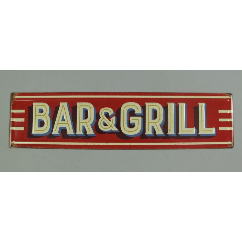 Reklameschild Our Bistro Gastronomie Wandschild 13x36 cm Blechschild 