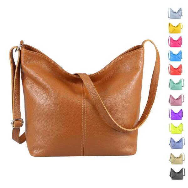 ITAL DAMEN LEDER HAND-TASCHE Schultertasche Umhängetasche Shopper Cross Body Bag 