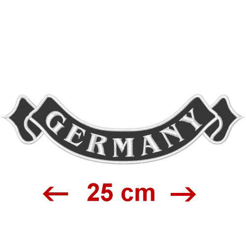 Patch Aufnäher GERMANY Rückenpatch BIKER Schleife 28-35 oder 40cm BREITE 132 