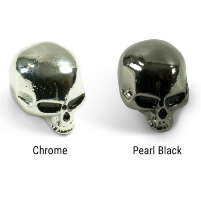 Potiknopf Jumbo Skull Totenkopf gold  6 & 6,3 mm  Q-parts Metall Knopf 