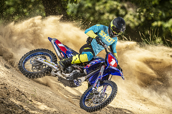 L Schwarz-Blau SHOT RACE GEAR CONTACT Motocross Trikot Gr 