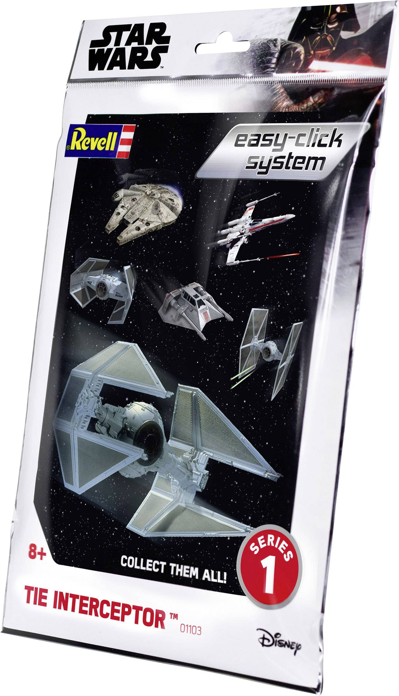 Revell 01103-1/90 Star Wars Easy Click Neu TIE Interceptor 