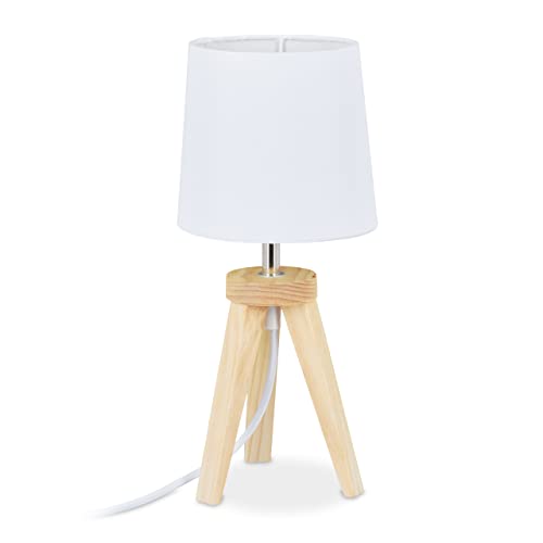 Tischlampe JLN19D Holz Tischleuchte Nachttischlampe Lampe Leseleuchte Leuchte 