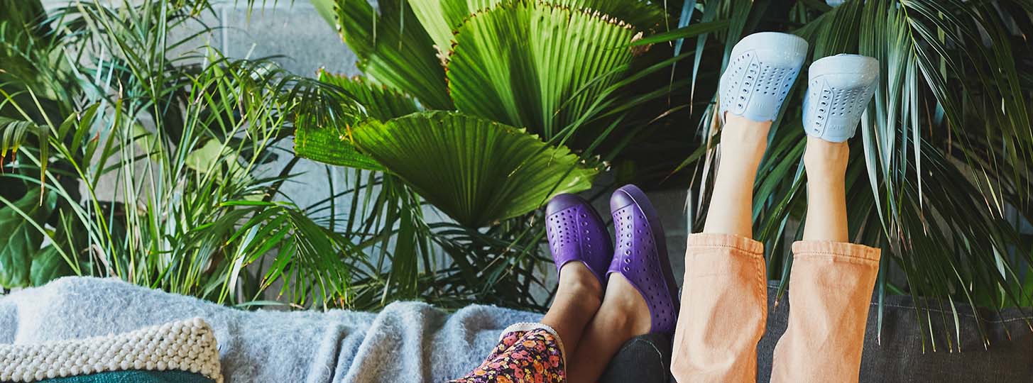 Native Shoes Venice Child Kinder Slipper dunkelblau regatta blue/orange 