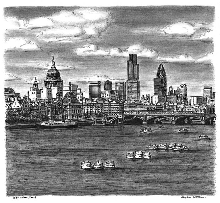 City London Canvas Prints of Red Bus in Black & White for Living Room Cityscape 