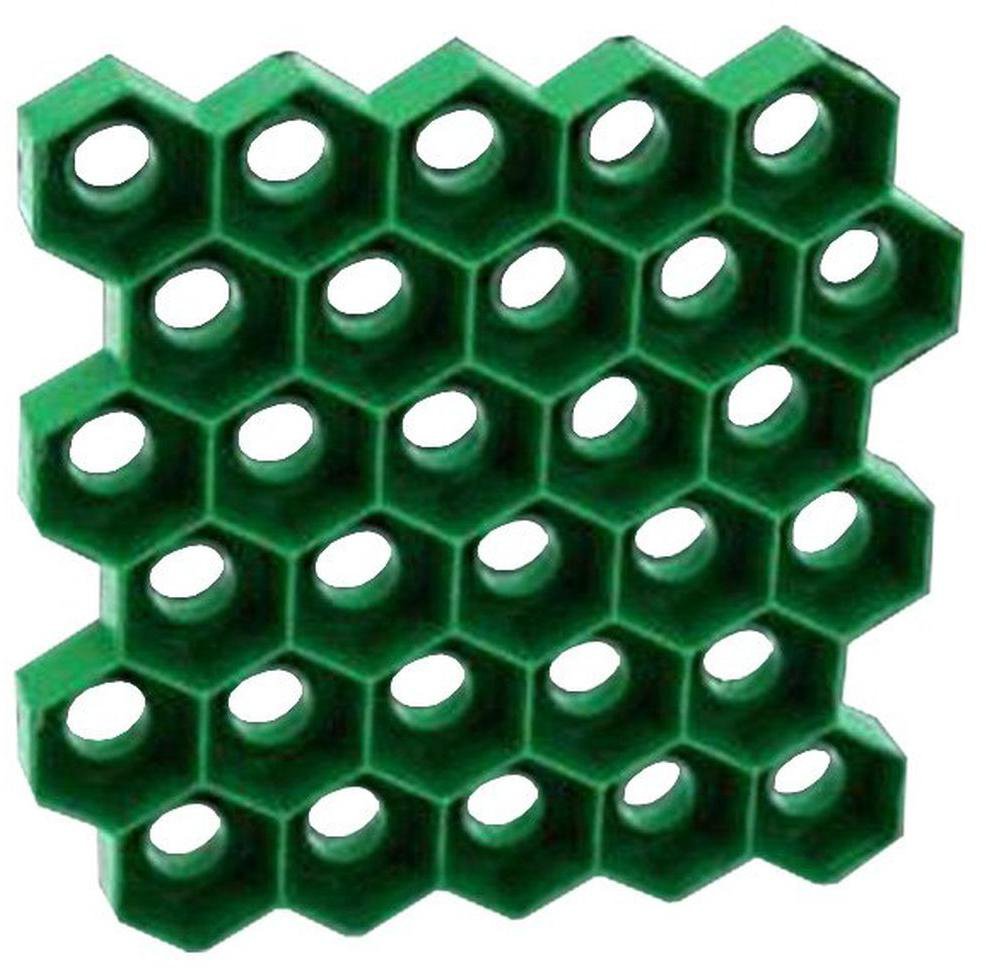 Rasengitter 50x50cm schwarz Kies Waben Rasen Steine Paddock Platten Weg Matten 