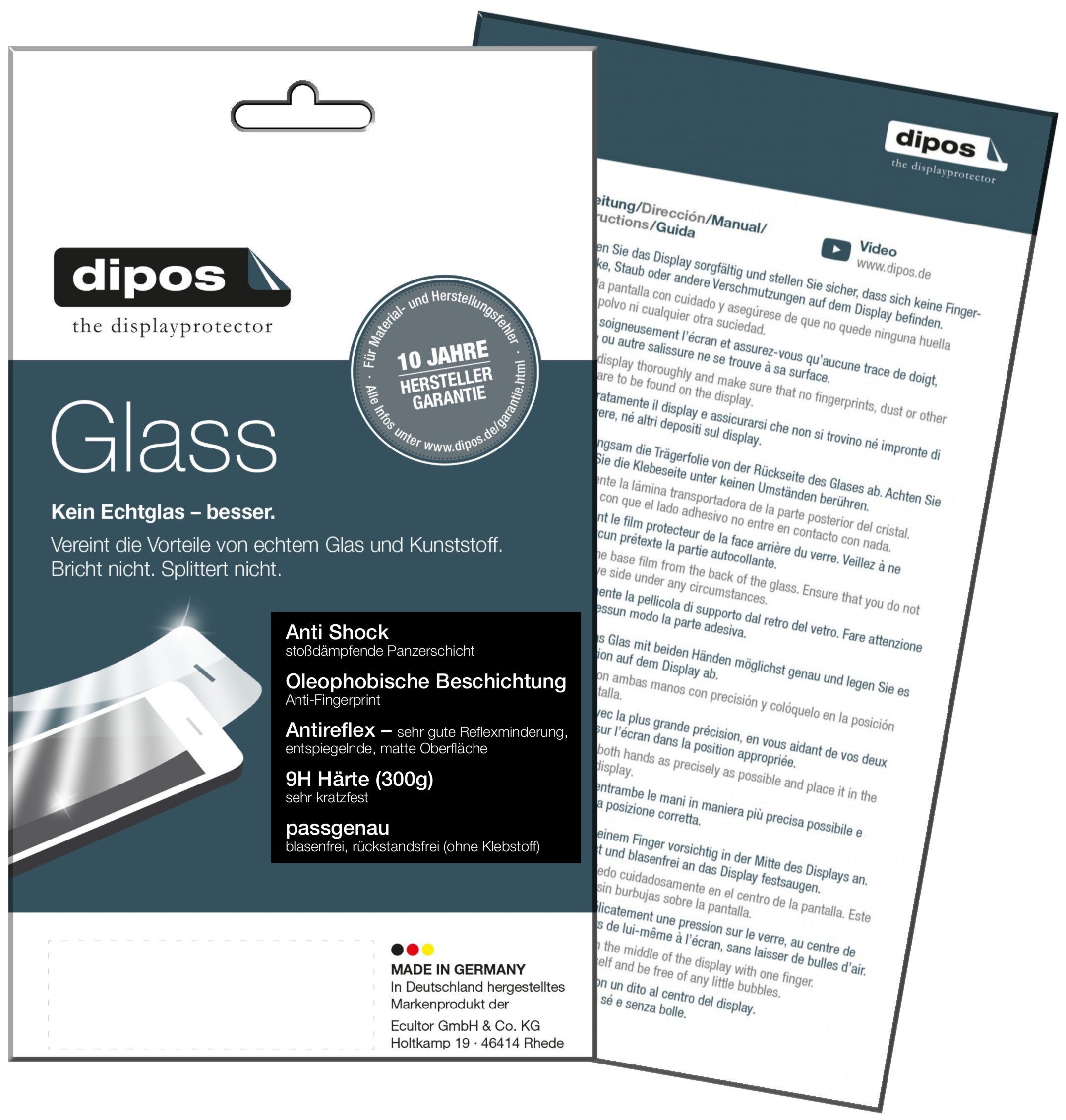 Schutzpanzer Glasfolie für Nextbase 322GW 9H Panzerfolie Schutz Glas Folie 