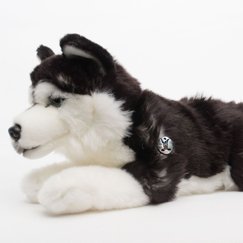 Teddy Hermann Husky sitzend 29 cm für Kinder und Sammler ab 3 Jahre 
