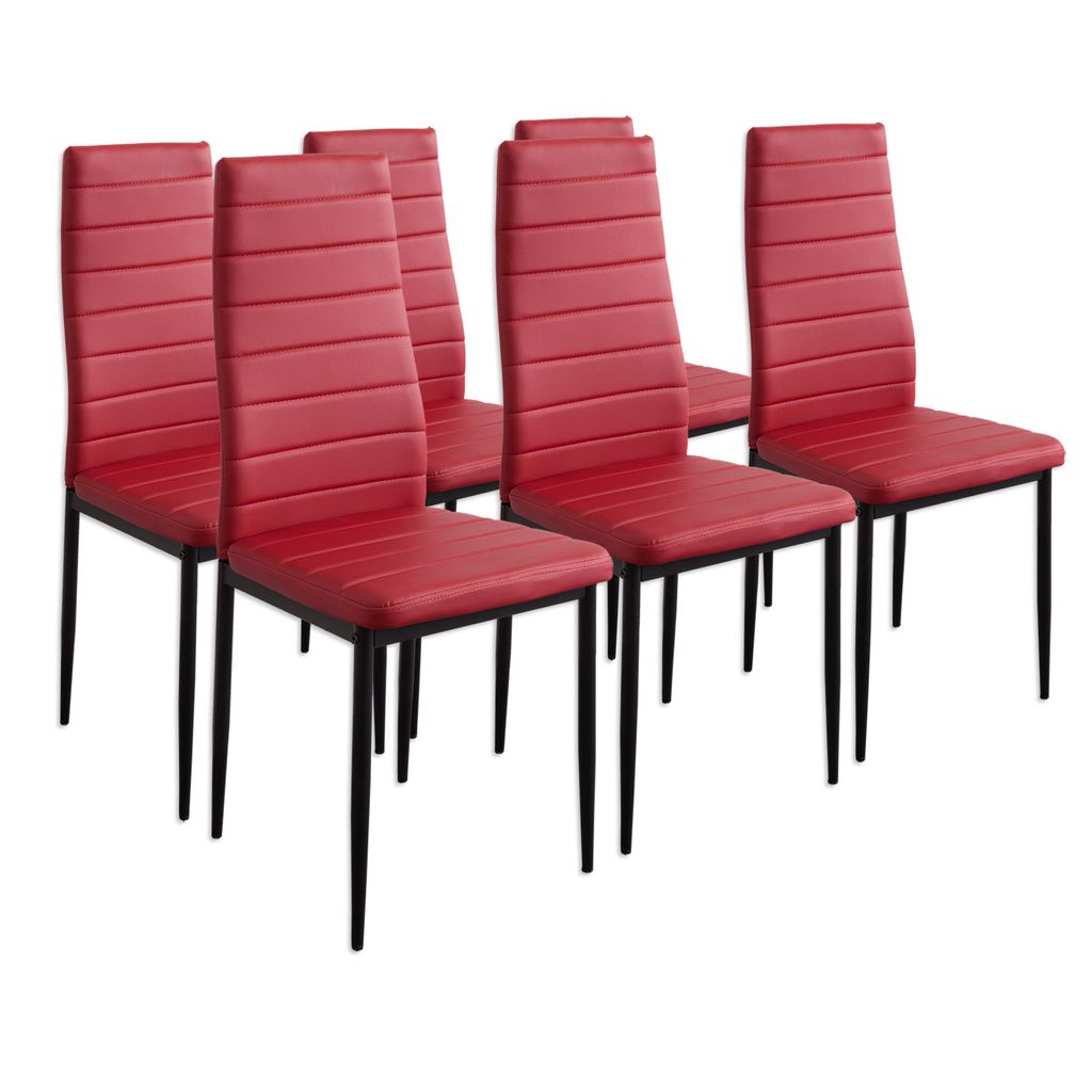 6er Set Esszimmerstuhl INA dunkelbraun Holz Gestell Küchenstuhl Stühle Essgruppe 