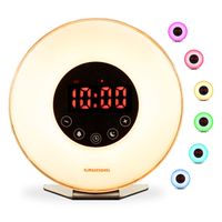 Lichtwecker Sonnenaufgang LED Wake up Light Radio Wecker Stimmungslicht monzana® 