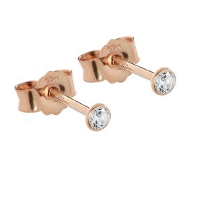 925 ECHT SILBER ROTGOLD *** Herren Creole Single-Ohrring rosé vergoldet 14 mm 