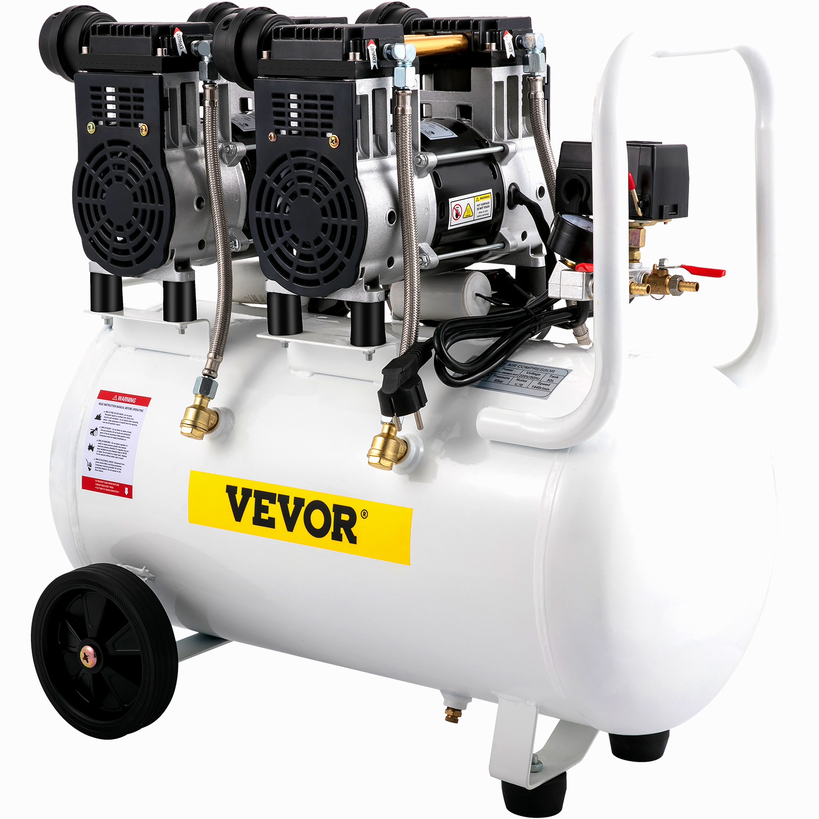 Flüster Silent Druckluft kompressor 50L EXC 66dB leise ÖLFREI luftkompressor.. 