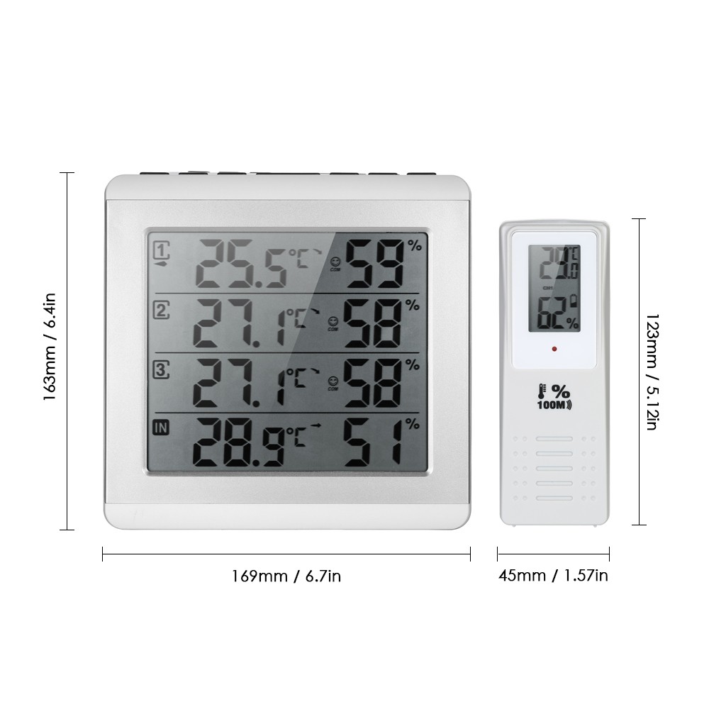 Digital Elektro Thermometer indoor outdoor LCD Display  20°C~+70°C DE B5L F8H5 