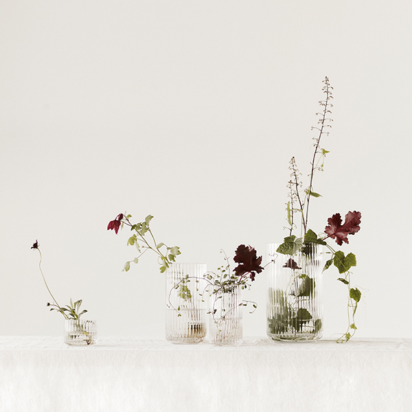 Lyngby Vase Glas Blau 20 cm 